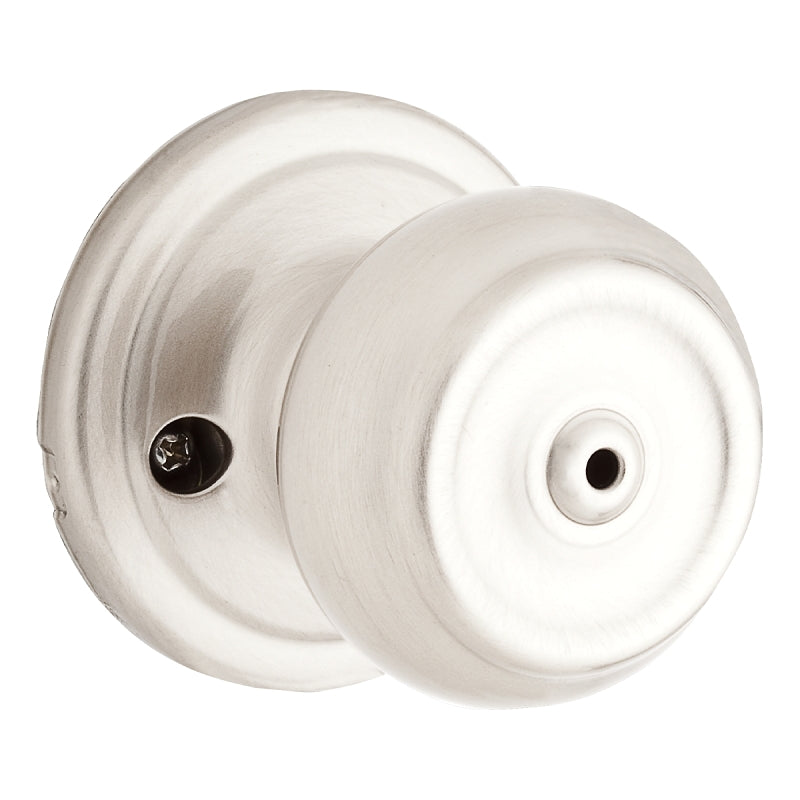 Weiser Phoenix Series 9GA3310-010 Privacy Door Knob, 2-3/16 in Dia Knob, Satin Nickel