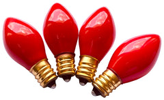 Hometown Holidays 16240 Light Bulb, 5 W, Candelabra Lamp Base, Incandescent Lamp, Ceramic Red Light