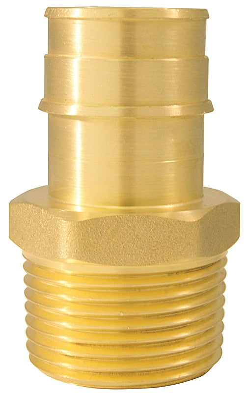 Apollo Valves ExpansionPEX Series EPXMA11 Pipe Adapter, 1 in, Barb x MNPT, Brass, 200 psi Pressure