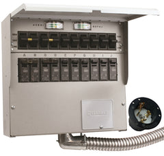 Reliance Controls Pro/Tran 2 Series R510A Transfer Switch, 1-Phase, 50/100 A, 125/250 V, 10, 5-Circuit, 10-Breaker