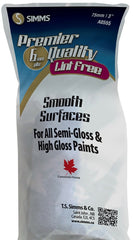 Simms A-055 Trim Roller Refill, 1/4 in Thick Nap, 3 in L, Fabric Cover