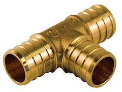 aqua-dynamic 9778-334 Pipe Fitting Tee, 1/2 x 3/4 in, Brass