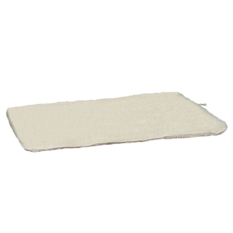 Slumber Pet ZA427 29 55 Dog Mat, 29-3/4 in L, 18-3/4 in W, Acrylic/Polyester Sherpa Cover, Natural