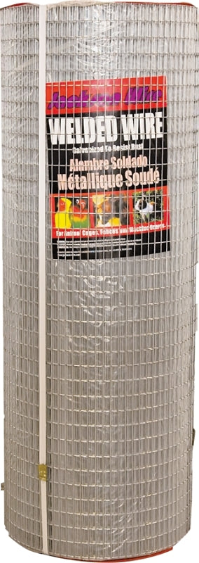 Jackson Wire 10 08 38 14 Welded Wire Fence, 100 ft L, 36 in H, 1/2 x 1 in Mesh, 16 Gauge, Galvanized