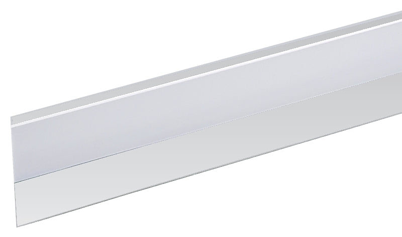 Frost King DS101CL Self-Stick Door Sweep, 36 in L, 1-1/2 in Insert, Vinyl Flange, Vinyl Insert