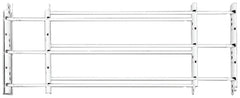 John Sterling 1130 Series 1133 Window Guard, 24 to 42 in W, 11 in H, Steel, White, 8-11/16 in Bar, 3-Bar