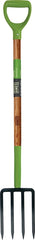 Ames 2826200 Spading Fork, 6-5/8 in W Tine, 10-1/2 in L Tines, Diamond Shaped Tine, 4-Tine, Steel Tine, Hardwood Handle