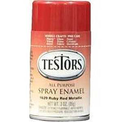Testors 1629T Craft Spray Paint, Metallic, Flake Red, 3 oz