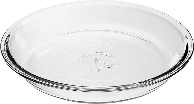 Oneida Oven Basics Series 82638L11 Pie Plate, 1.5 qt Capacity, Glass, Clear, Dishwasher Safe: Yes