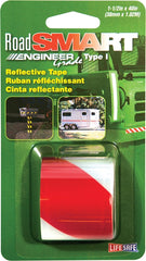 Incom RE821 Reflective Tape, 40 in L, 1-1/2 in W, Red/Silver