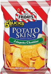 TGI Fridays 515432 Snack Chips, Cheddar, Jalapeno Flavor, 3 oz Bag