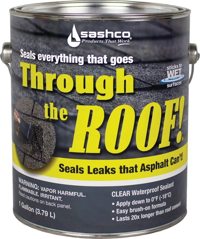 Through The Roof! 14024 Cement and Patching Sealant, Clear, Liquid, 1 gal Container