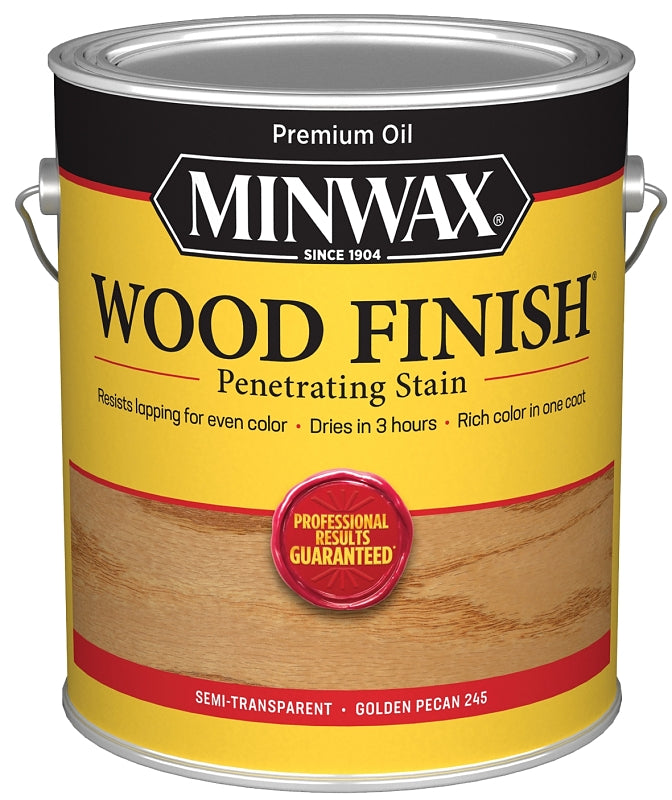 Minwax Wood Finish 710840000 Wood Stain, Golden Pecan, Liquid, 1 gal, Can