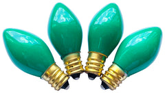 Hometown Holidays 16260 Light Bulb, 5 W, Candelabra Lamp Base, Incandescent Lamp, Ceramic Green Light