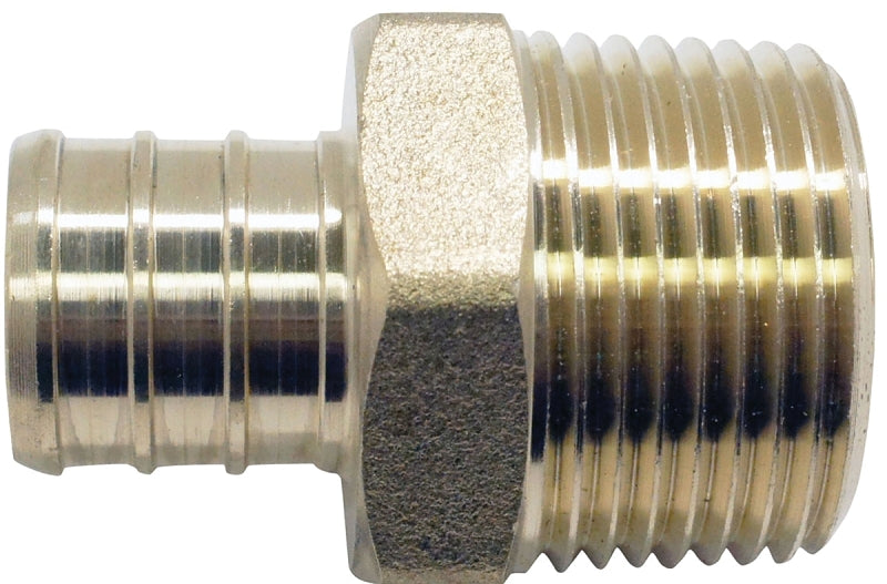 Apollo Valves APXMA11 Pipe Adapter, 1 in, PEX x MPT, Brass, 200 psi Pressure