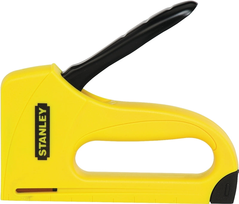Stanley TR35 Staple Gun, 100 Magazine, 29/64 in W Crown, 1/2 to 9/16 in L Leg, Yellow