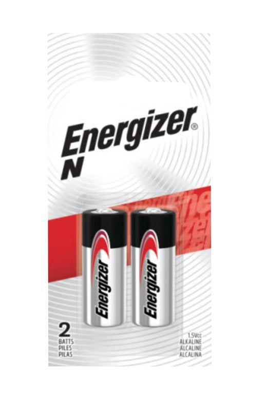 Energizer E90 E90BP-2 Battery, 1.5 V Battery, 1 Ah, Alkaline, Manganese Dioxide, Zinc