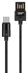 PowerZone T56-MICRO Micro Charging Cable, PVC, Black, 3 ft L