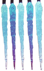 Hometown Holidays 1805 Icicle Light, 2.4 W, 10-Lamp, LED Lamp, Pure White/Blue Light, 8-1/2 ft L
