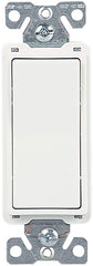 Eaton Cooper Wiring 7504W-BOX Rocker Switch, 120/277 V, Strap Mounting, Thermoplastic, White