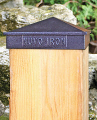 Nuvo Iron PCP14 Post Cap, 6 in L, 6 in W, Aluminum, Black