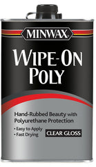 Minwax 40900000 Wipe-On Poly Paint, Gloss, Liquid, Clear, 1 pt, Can