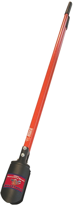 BULLY Tools 92382 Post Hole Digger, Beveled Edge Blade, Steel Blade, Fiberglass Handle, Rubber-Grip Handle