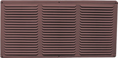 Master Flow EAC16X8BR Undereave Vent, 65 sq-ft Net Free Ventilating Area, Aluminum, Brown