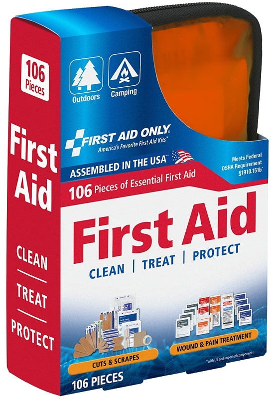 First Aid Only FAO-420 Outdoor First Aid Kit, 107-Piece, Fabric
