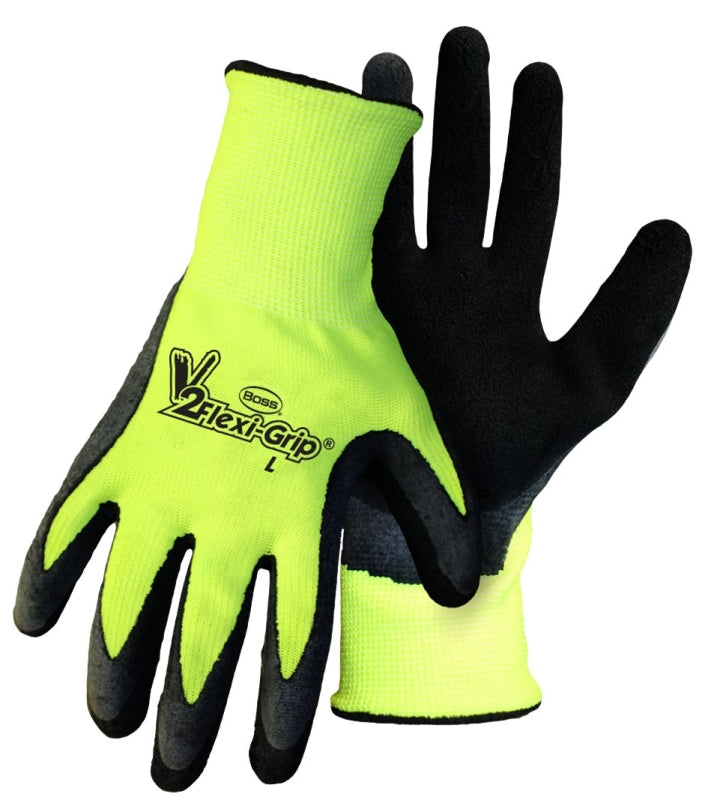 Boss 8412M-3 Gloves, M, 12 in L, Polyester Glove, Fluorescent