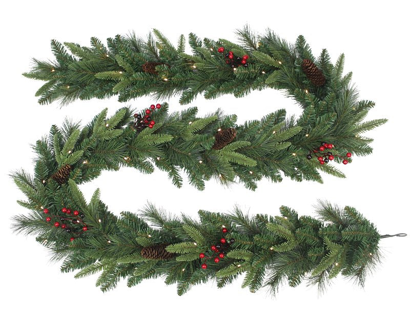 Puleo Asia Limited 333-4463-G9 Pre-Lit Pacific Fir Garland, 240 Tips, B/O, 9 ft