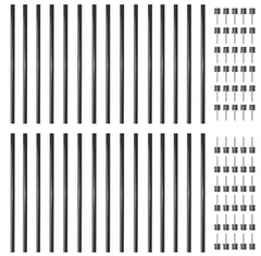 Nuvo Iron CR-32 Baluster, 3/4 in Dia, 32 in L, Round, Steel, Black, Galvanized