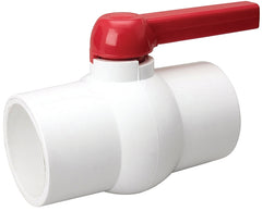 B & K 107-640 Ball Valve, 3 in Connection, Compression, 150 psi Pressure, Manual Actuator, PVC Body