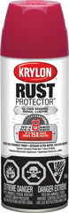 Krylon Rust Protector K06900607 Rust Preventative Spray Paint, Gloss, Classic Red, 12 oz, Can