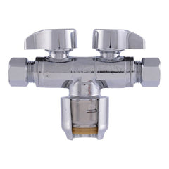 VALVE STOP DUAL 1/2PTCX3/8COMP