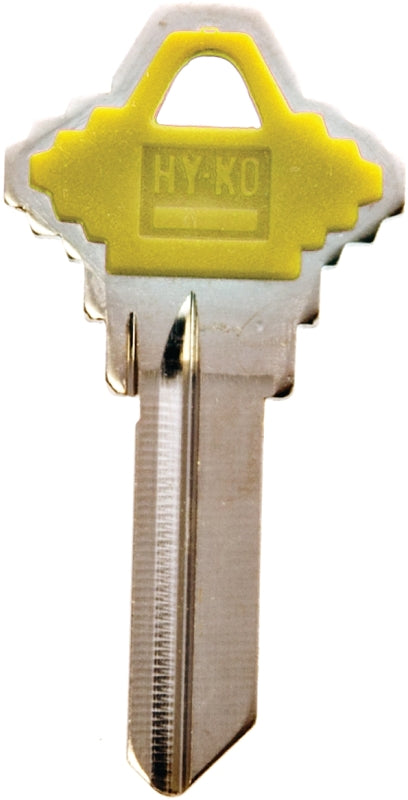 Hy-Ko 13005SC1PY Key Blank, Brass/Plastic, For: Schlage Cabinet, House Locks and Padlocks