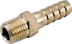 Anderson Metals 129 Series 757001-0406 Hose Adapter, 1/4 in, Barb, 3/8 in, MPT, Brass