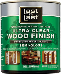Last n Last 14004 Ultra Clear Wood Finish, Semi-Gloss, Liquid, Ultra Clear, 1 qt, Can