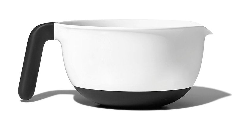 Good Grips 1144000 Batter Bowl, 2 qt Capacity, Round, 8 in L, 7-3/4 in W, Plastic, White