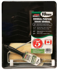 BENNETT SET PL10 5PC Roller Set, Semi-Smooth, Smooth Surface, Fabric/Plastic, 5-Piece