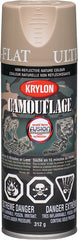 Krylon 442910000 Camouflage Spray Paint, Ultra Flat, Khaki, 11 oz, Can