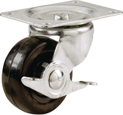 9509 RUBBER SWVL WHEEL/BRKE2IN