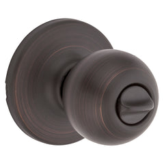 Kwikset 300P11PRCALRCSV1 Privacy Door Knob, Polo Design, Venetian Bronze, Brass, Universal Hand