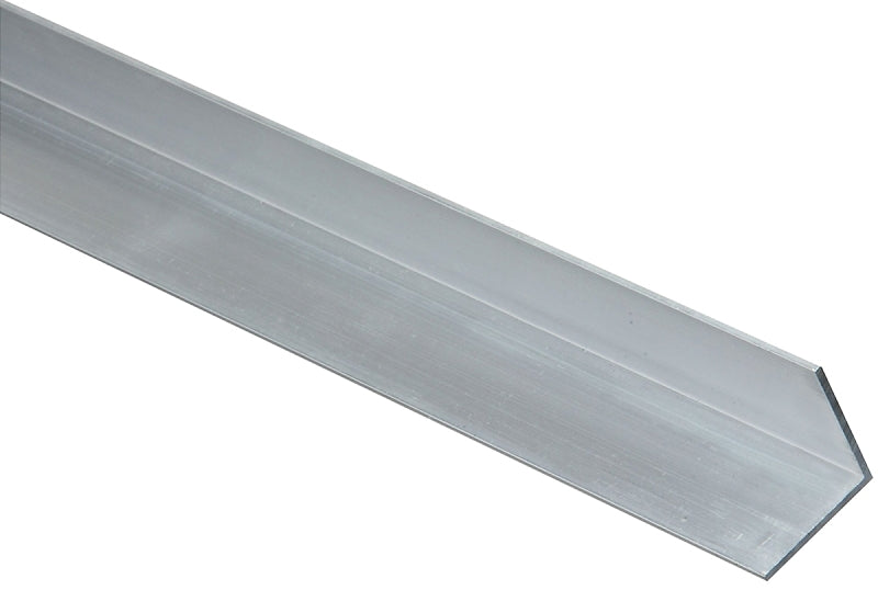 Stanley Hardware 4203BC Series N247-338 Angle Stock, 1 in L Leg, 72 in L, 1/16 in Thick, Aluminum, Mill