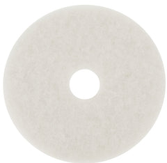 3M 08484 Polish Pad, 20 in Dia, Polyester, White