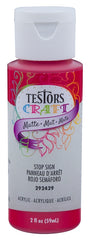 Testors 292429A Acrylic Craft Paint, Matte, Stop Sign, 2 oz, Bottle