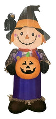 Santas Forest 90982 Inflatable Scarecrow, 5 ft H, Polyester, Multi Color, Internal Light/Music: Internal Light, Indoor/Outdoor