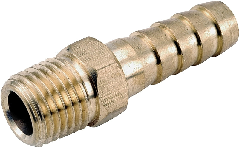 Anderson Metals 129 Series 757001-0812 Hose Adapter, 1/2 in, Barb, 3/4 in, MPT, Brass