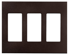 Eaton Cooper Wiring PJS PJS263RB-SP-L Wallplate, 4.87 in L, 6-3/4 in W, 3 -Gang, Polycarbonate, Oil-Rubbed Bronze