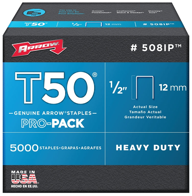 508IP T50 1/2IN STAPLES BOX/50